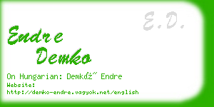 endre demko business card